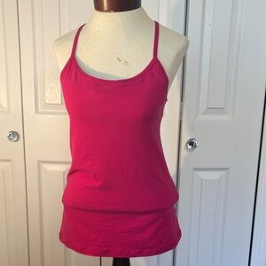 Nike Dri-fit Women’s Fuchsia Slim-Fit Tank Top w/ Thin Straps with built in bra